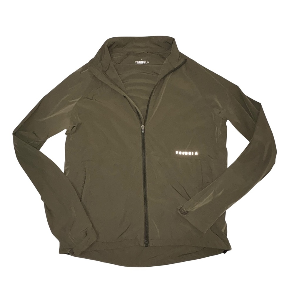 Youngla running light weight track jacket size Large